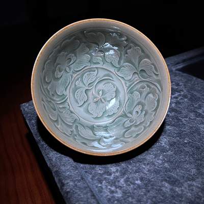 精品耀州窑中式大师手工刻花经典品茗主人茶杯子茶具玉兰杯120ml