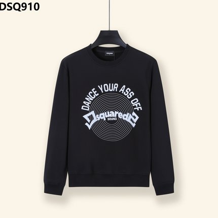 美式高街潮牌卫衣男DSQ2字母印花圆领宽松长袖秋冬纯棉情侣款上衣