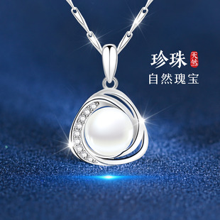 999纯银一颗珍珠项链女款妈妈款女士女轻奢气质首饰年轻人送妈妈