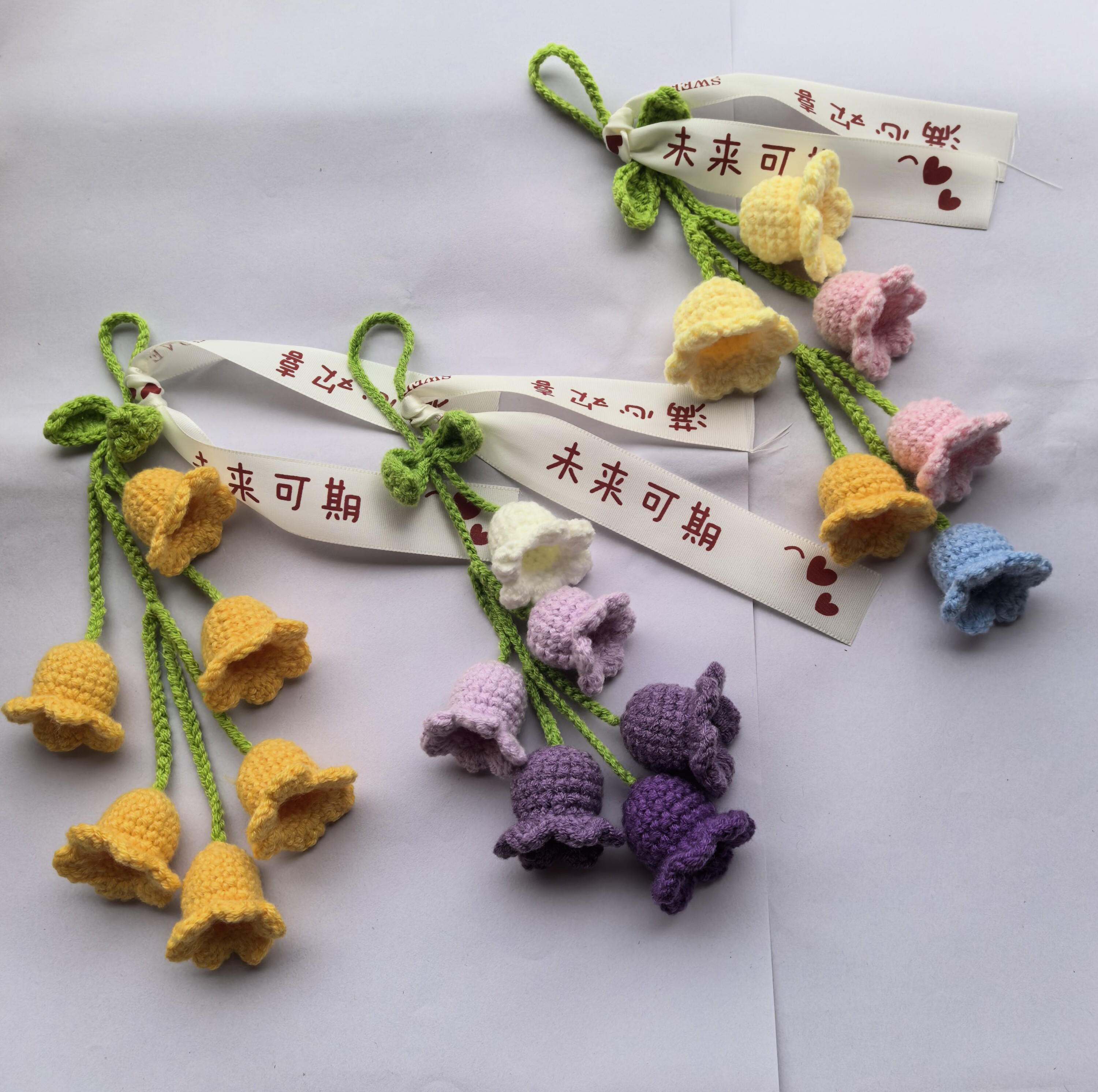 成品永生花铃兰花挂件汽车挂件车海绵垫/布料/面料/