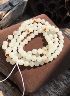 和田玉手链多圈百搭原创山流水项链手串圆珠子佛珠念串毛衣链