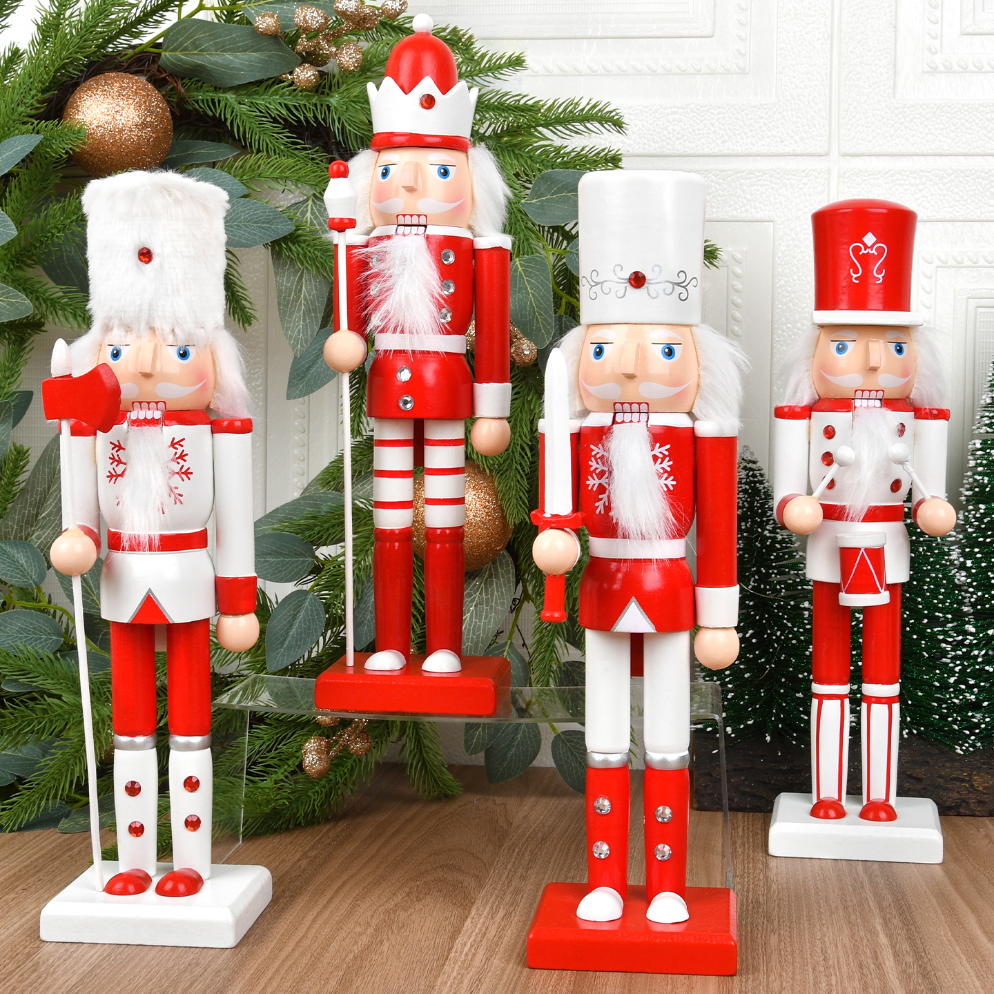 圣诞装饰用品胡桃夹子士兵摆件卧室酒柜家居创意木偶摆设节日礼物