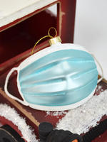 Christmas decorative items, glass painted masks, Santa Claus, snowman ornaments, Christmas tree hangers, scene arrangements thumbnail 6