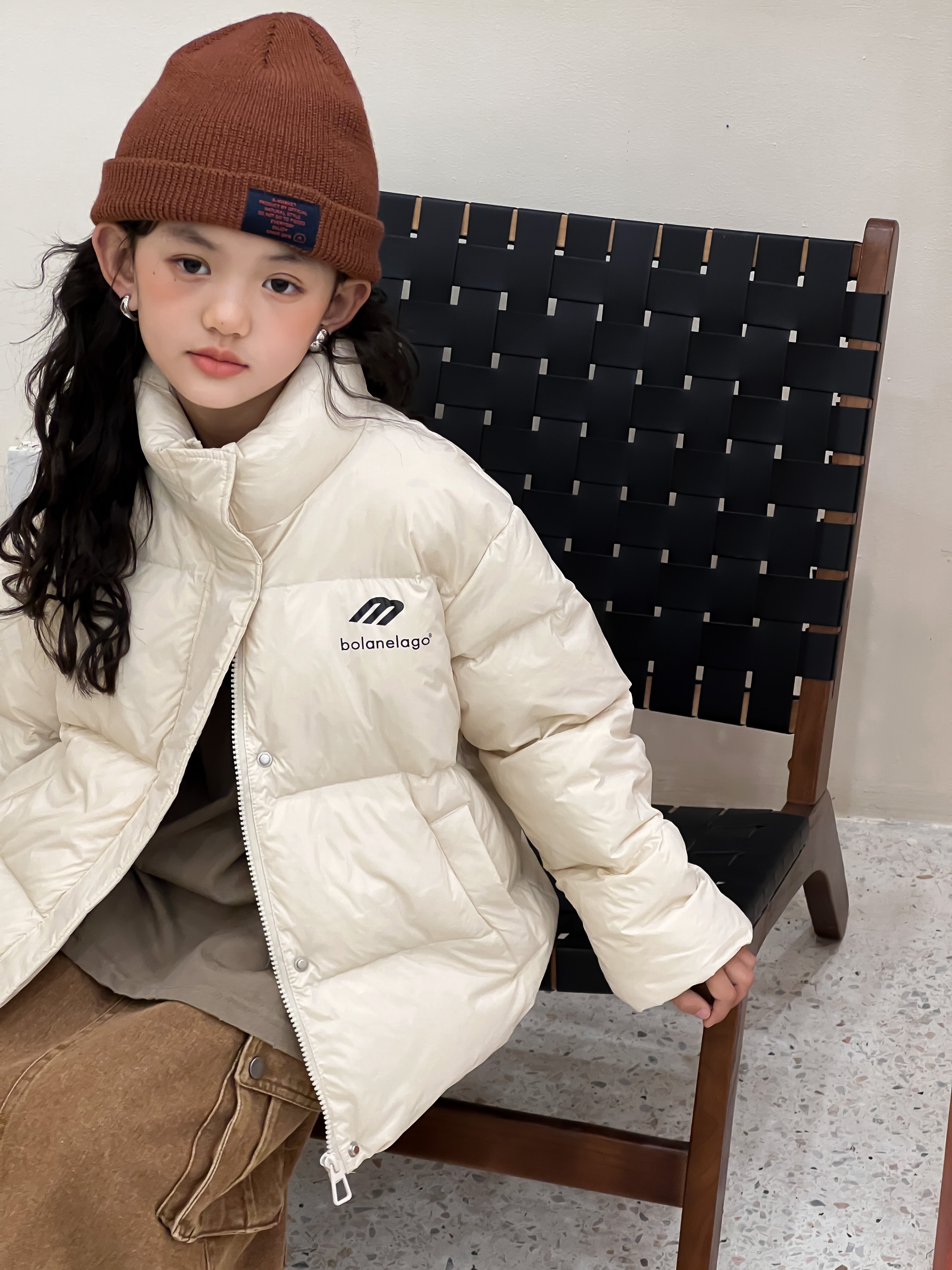 立领短款加厚羽绒服儿童