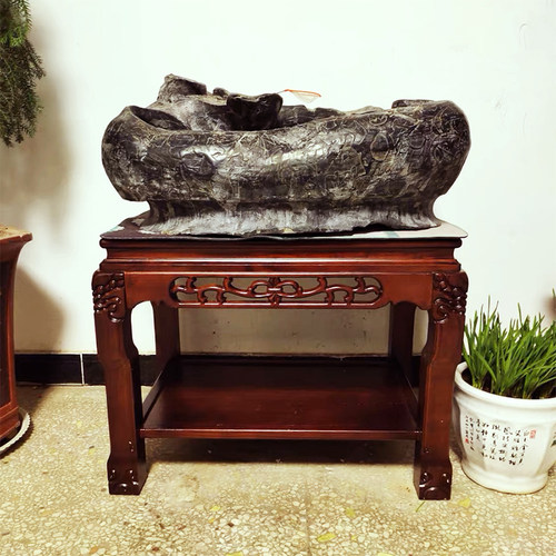 鱼缸架奇石底座盆景架高承重实木