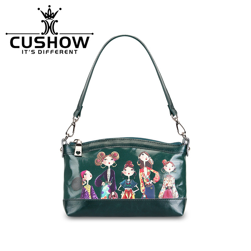 卡秀原创印花多用女包2026新款手提单肩斜挎轻便通勤手拿牛皮小包