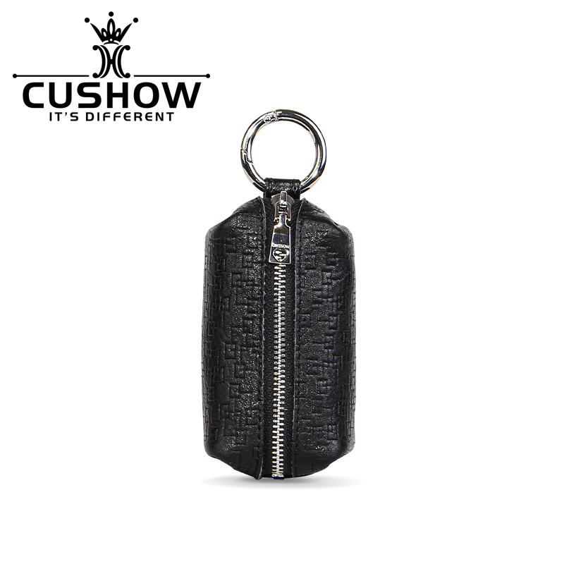 卡秀头层牛皮钥匙包零钱包