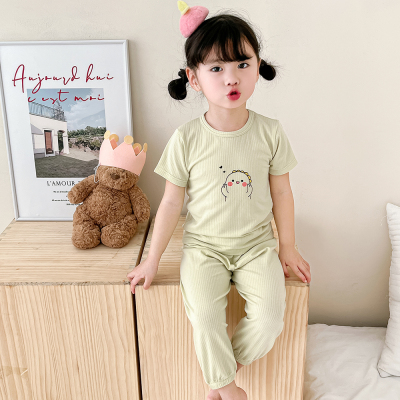 莫代尔儿童短袖长裤套