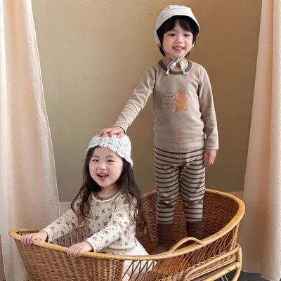 秋冬儿童舒绒棉秋衣秋裤套装280g