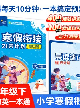 正版图书2025版理想树小学寒假衔接21天计划 六年级 语数英一本通 假期归类复 同步预练册 必刷题图书杨文彬首都师范大学出版社