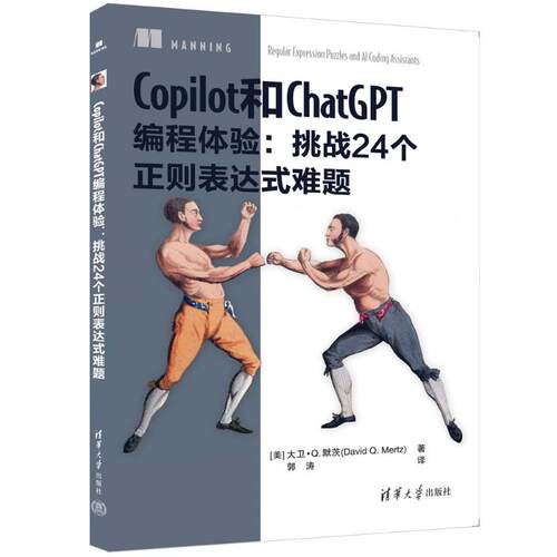 正版图书Copilot和ChatGPT编程体验:挑战24个正则表达式难题[美] 大卫·.默茨(David . Mertz)著 郭涛 译清华大学出版社
