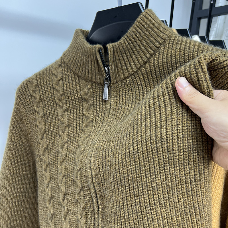 针织衫毛衣开衫男立领外套潮流