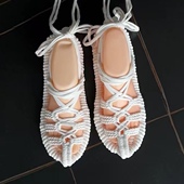 土家族纯手工编织草鞋 系带沙滩鞋 女士民族风时尚 对耳布草鞋 凉鞋