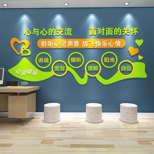 心理室墙面布置亚克力