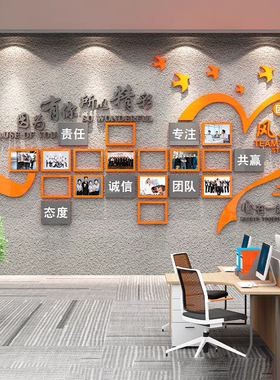 企业文化墙装饰画亚克力