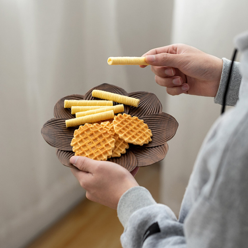 木托盘中式点心盘零食盘咖啡碟子