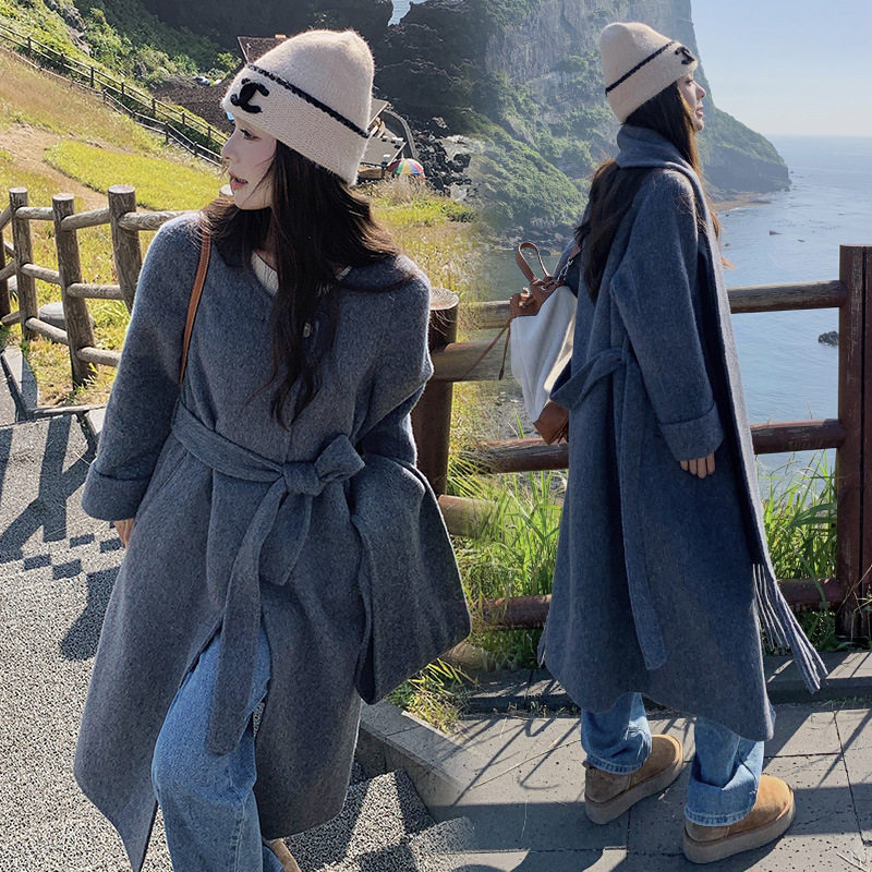 2025秋冬新款人字纹呢子中长款毛呢外套休闲百搭女装羊毛大衣,女装/女士精品,皮草,淘宝优惠券,粉丝福利购,淘宝优惠卷