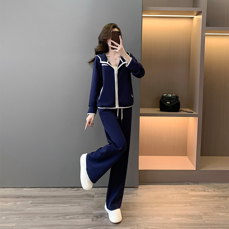 高级感秋季新款休闲运动套装超火流行穿搭减龄洋气时尚卫衣一整套