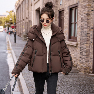 2025冬季新款宽松保暖长款90绒羽绒服时尚加厚羽绒短款面包服
