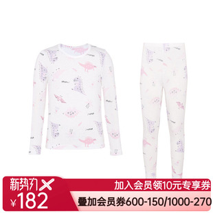 爱慕儿童粉恐龙派对女孩保暖套装 AK174D861