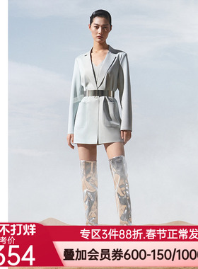 AIMER·CHUANG穿梭2系列双面布翻驳领西服外套CA810461