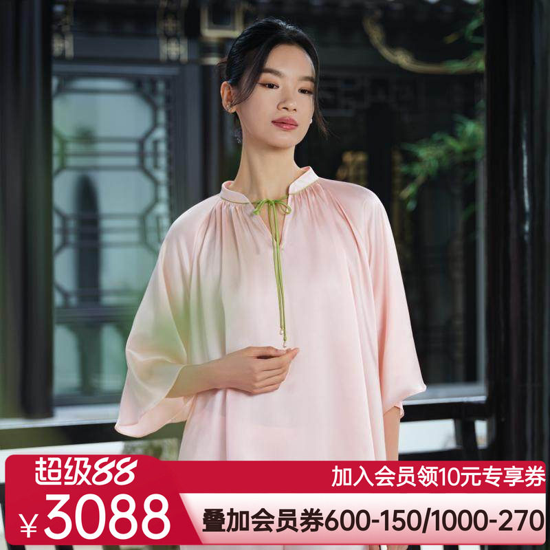 爱慕皇锦真丝经典女士睡衣套头分身家居服套装HJ21528
