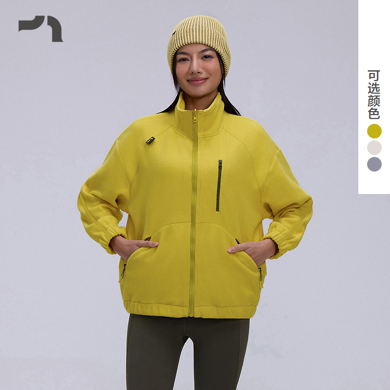 AIMER MOVE/爱慕运动秋野女士秋冬拼色羊羔绒外套MOTP0042