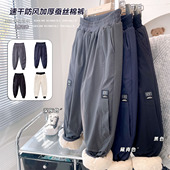 一条过冬 冬季 新款 儿童柔软加厚束脚棉裤 中大童运动加厚工120