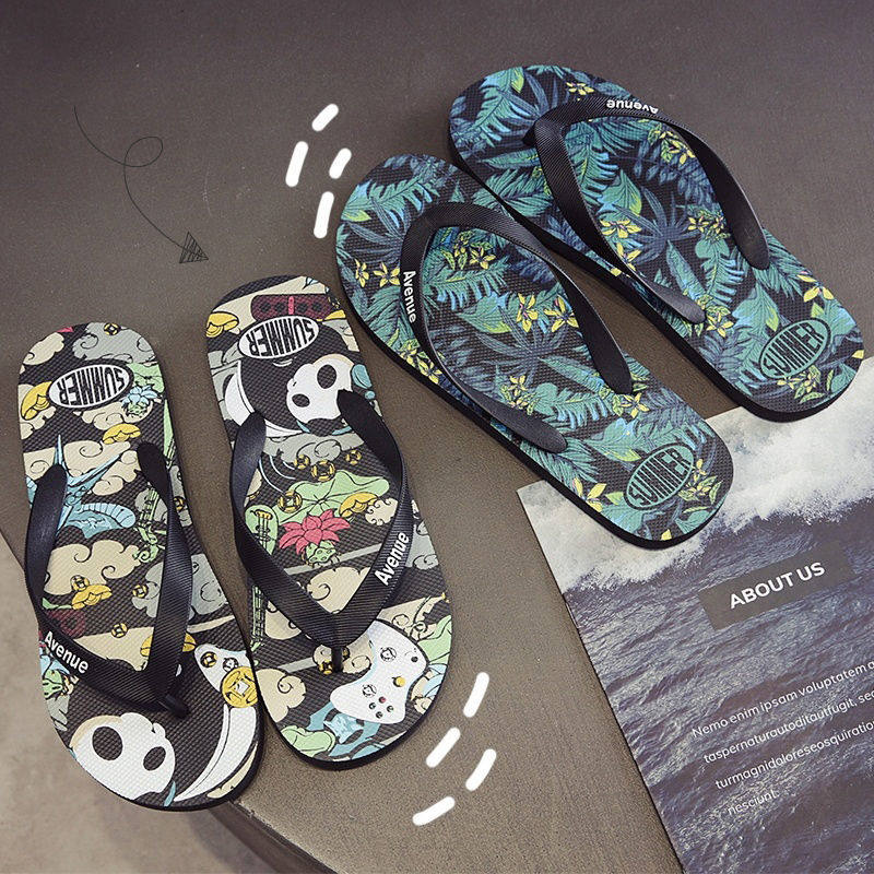 男夏季人字拖学生个性时尚网红沙滩外穿防滑韩版拖鞋社会潮流夹脚