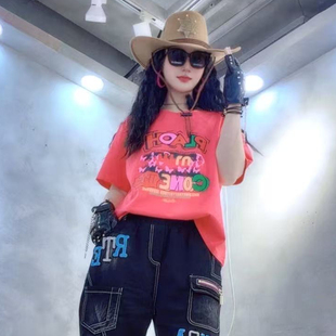 透气时尚 圆领百搭上衣2026年INS风薄款 宽松套头T恤女 潮牌短袖 夏季