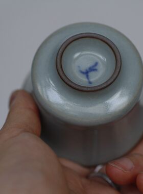 手工矿物釉开片中式风复古主人杯