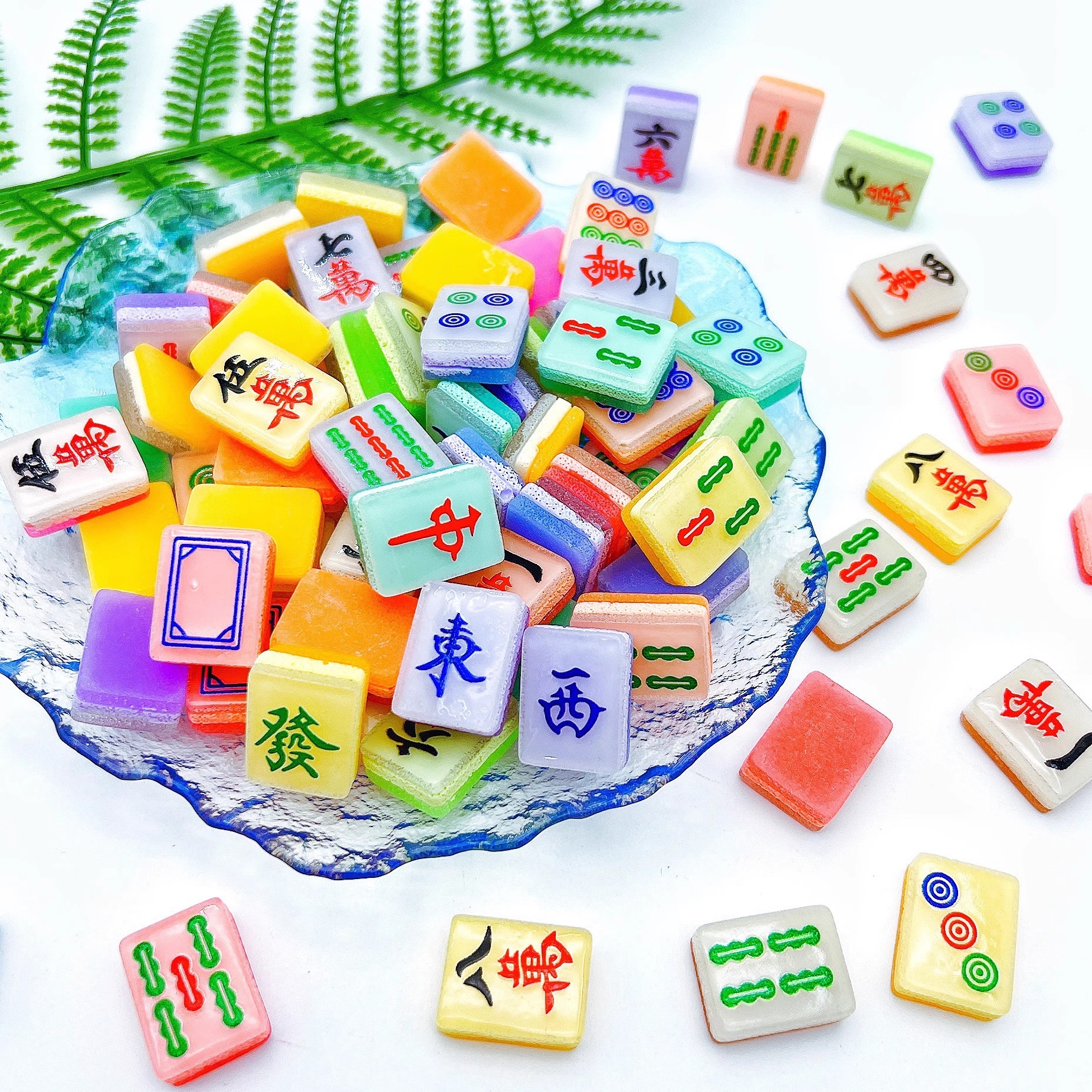 【主播直播间】夜光小麻将小摆件萌粒精美夜光花欧气满满