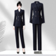 正装 女春秋气质修身 高端西服职场工作服两件套 套装 双排扣职业西装