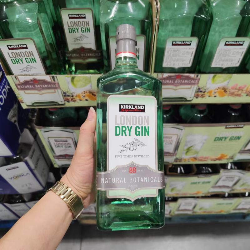 Costco代购美国进口科克兰金酒(蒸馏酒)1.75L 散发薄荷 雪松 香草 酒类 DIY鸡尾酒 原图主图