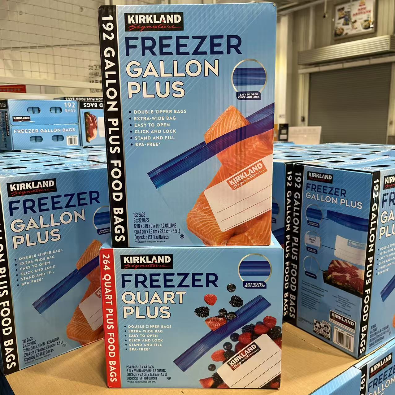 开市客科克兰食品冷冻保鲜夹链袋