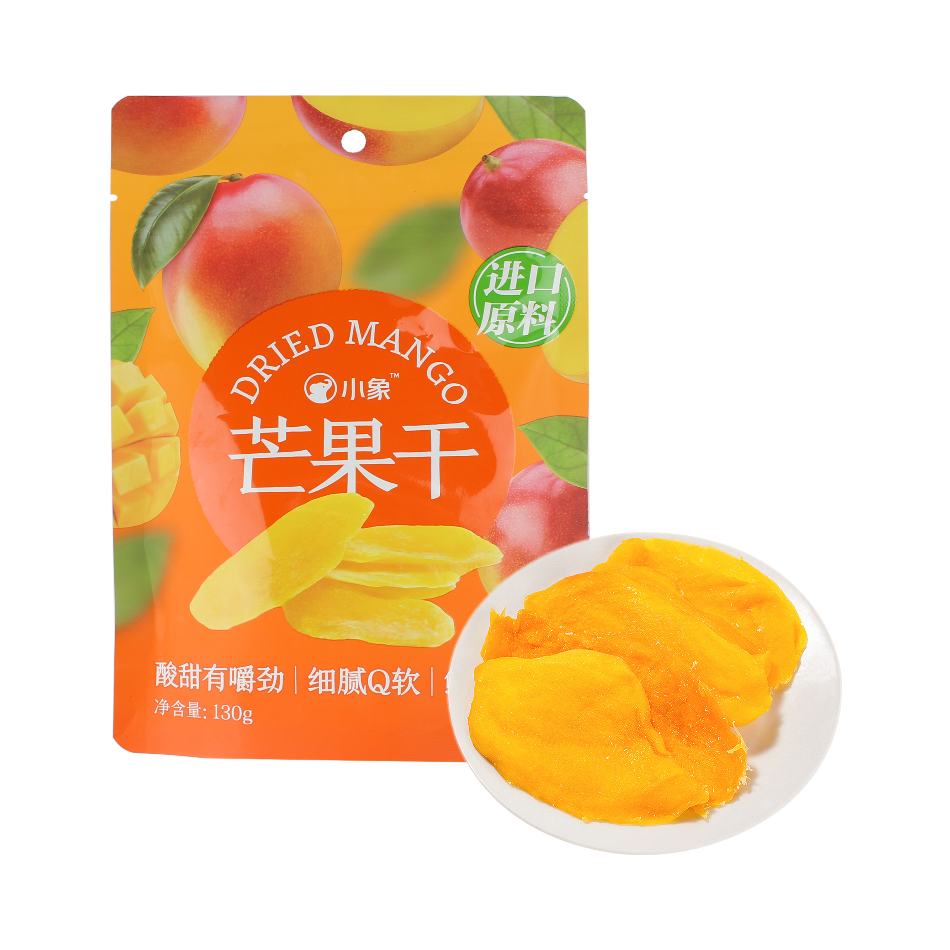 小象代购 小象厚切芒果干130g鲜果原切酸甜有嚼劲果香浓郁小零食