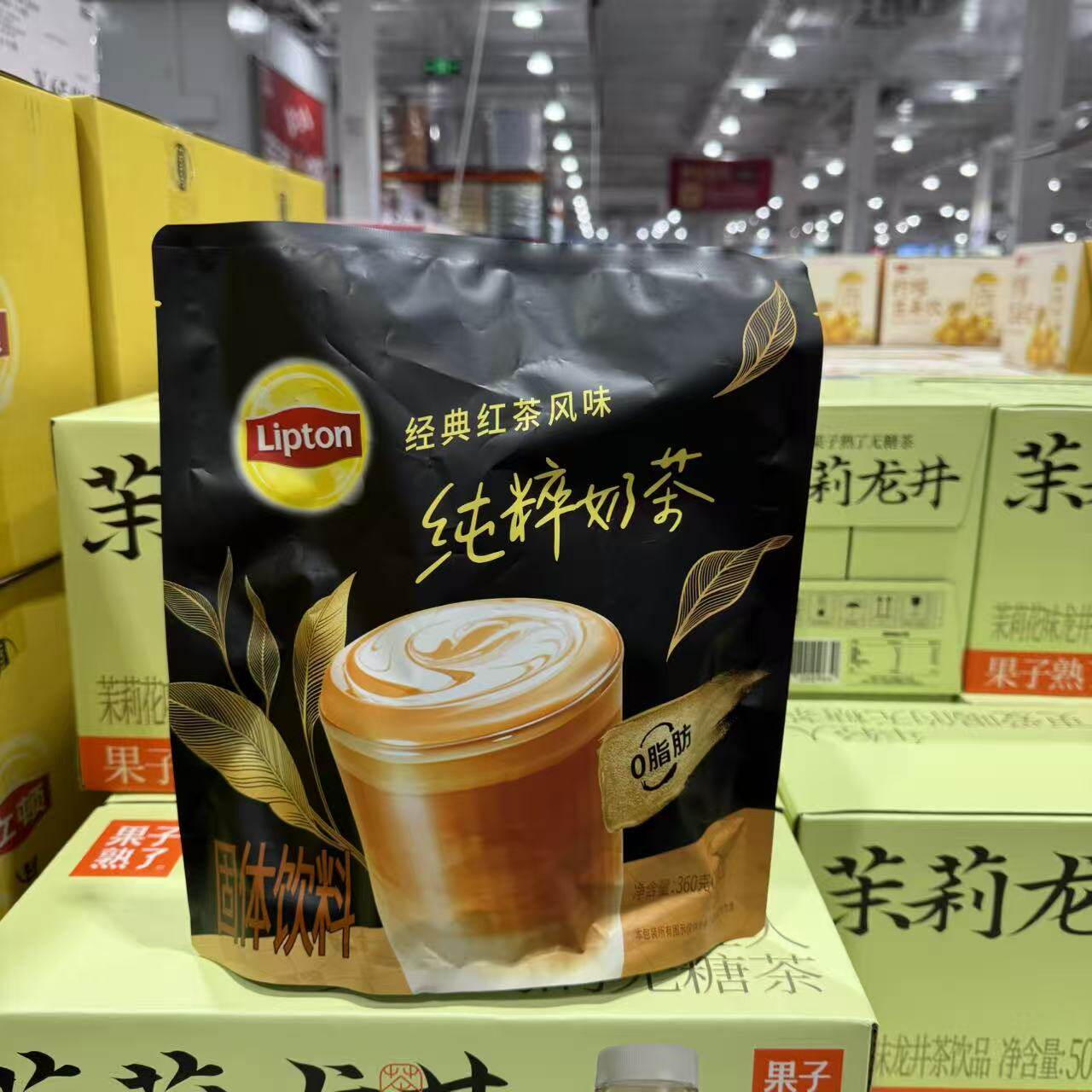 开市客代购 立顿纯粹奶茶固体饮料360g(20g*18袋)经典红茶风味