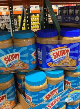 开市客盒马X代购Skippy四季宝颗粒柔滑花生酱1360g面包抹酱拌面酱