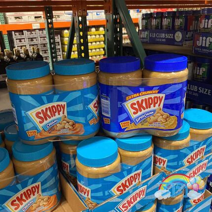 开市客盒马代购 Skippy四季宝颗粒柔滑花生酱510g面包抹酱拌面酱