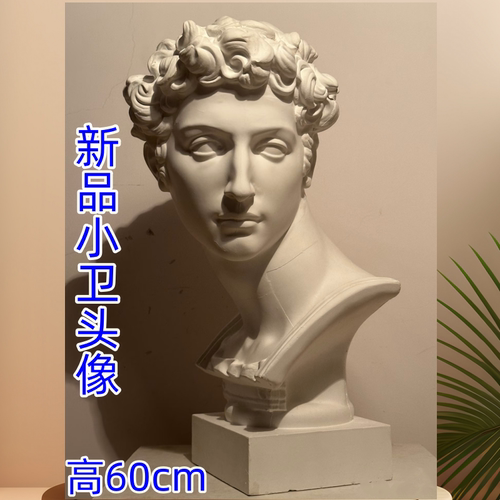 新品60cm小卫石膏头像绘画美术画室装饰素描摆件用品雕塑