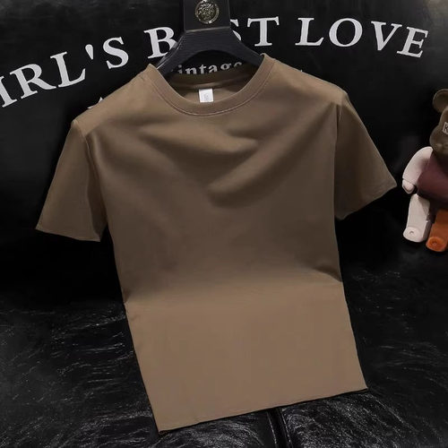 潮流短袖纯色男纯棉T恤半袖重磅