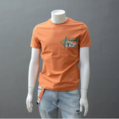 索罗娜半袖 欧洲站小众印花短袖 休闲高端修身 圆领潮流夏季 t恤男士