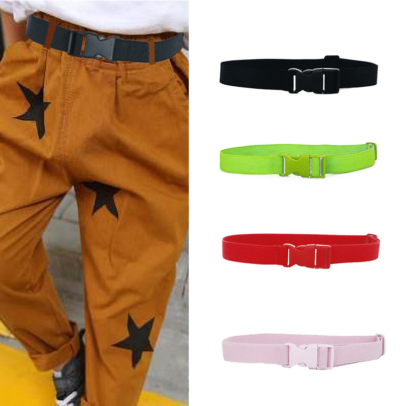 糖果色松紧腰带儿童校服裤带2.5CM宽裤带小学生表演服装饰腰带