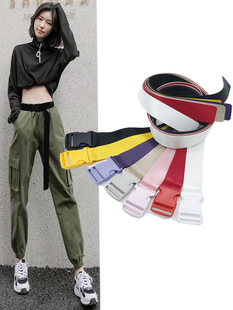 街舞配饰腰带工装裤皮带女带彩色表演服装饰休闲腰带嘻哈舞蹈配带