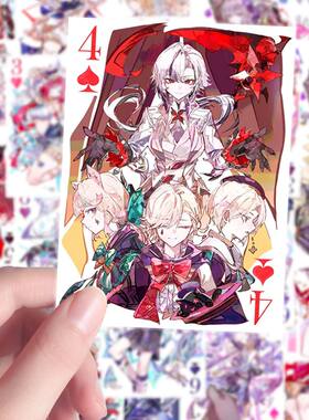 162张原神崩铁贴扑克二次元崩铁原神壁纸崩坏星穹铁道电脑贴画diy