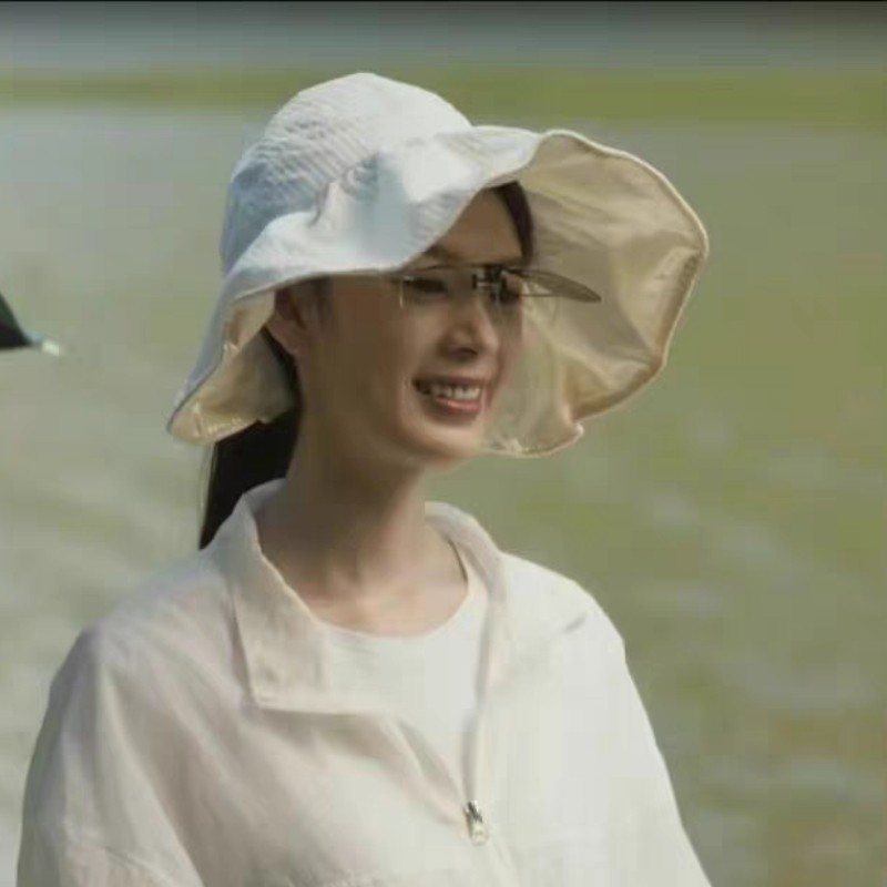 玫瑰的故事白晓荷陈瑶同款贝壳空顶帽防晒帽子女防遮脸帽可折叠潮