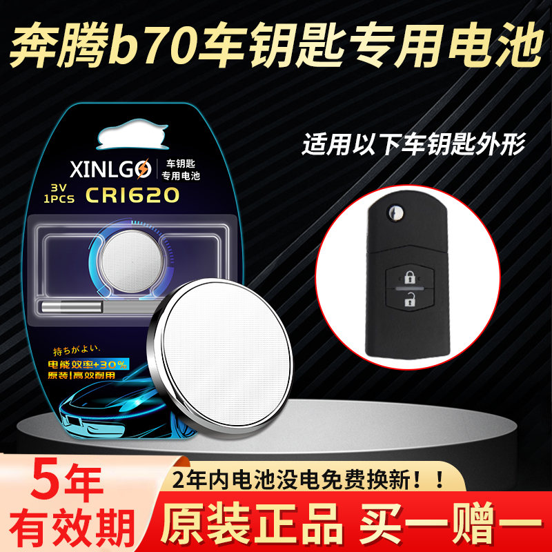 适用奔腾钥匙电池芯乐购