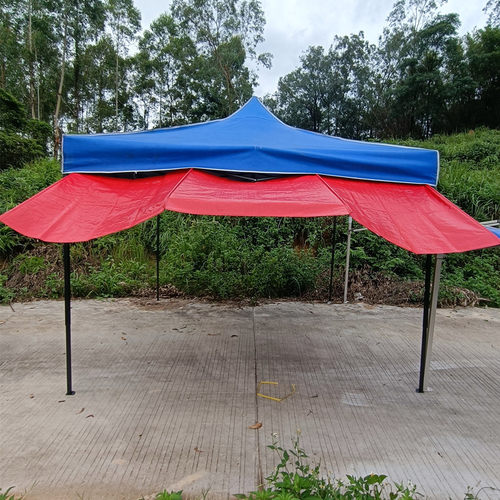 四脚伞摆摊帐篷加宽挡雨外飘布