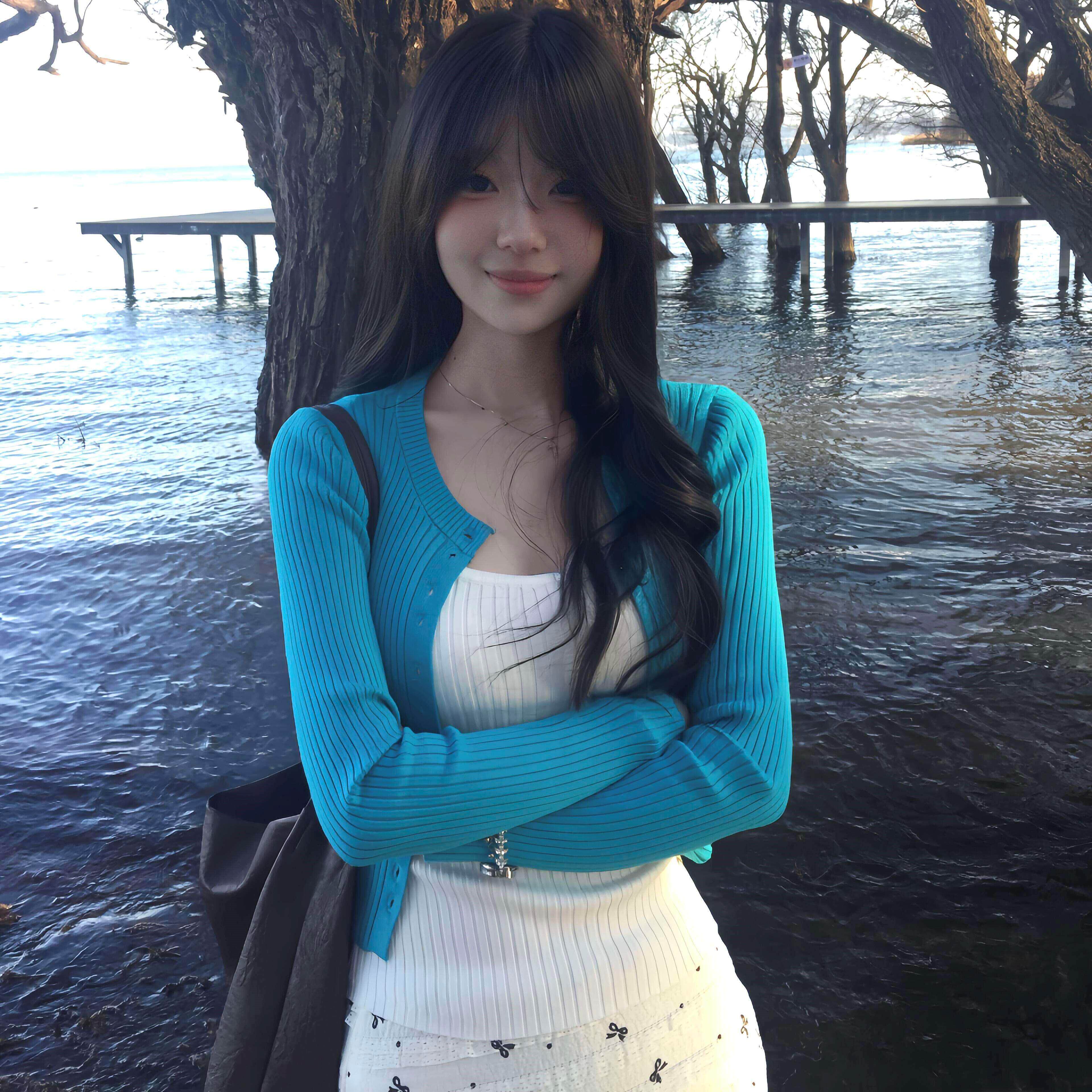 韩系纯欲辣妹针织开衫吊带背心两件套女春季2026新款别致绝美上衣