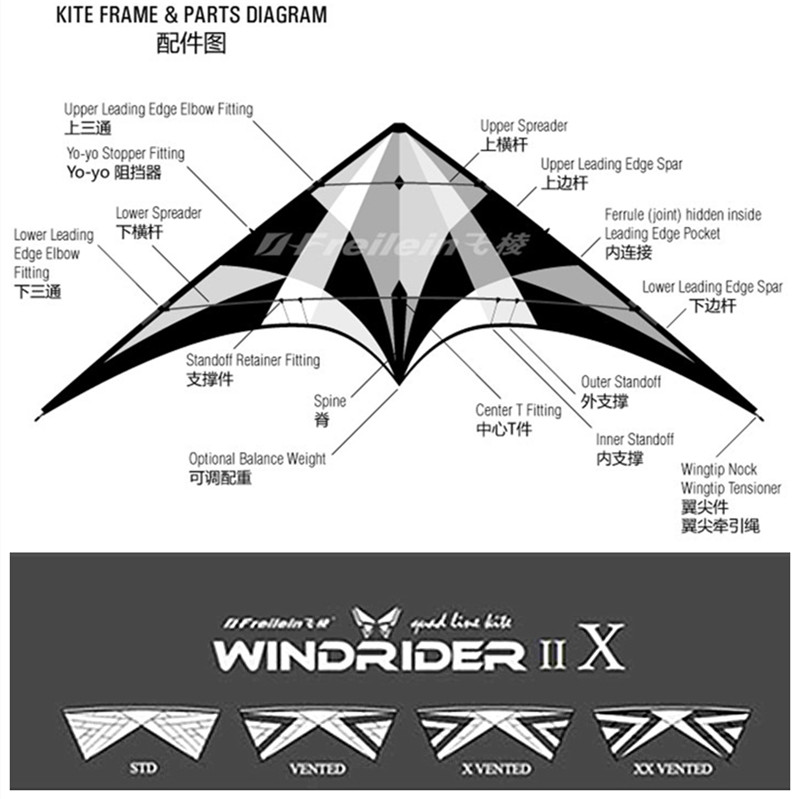 飞棱四线风筝双线特技把手配件